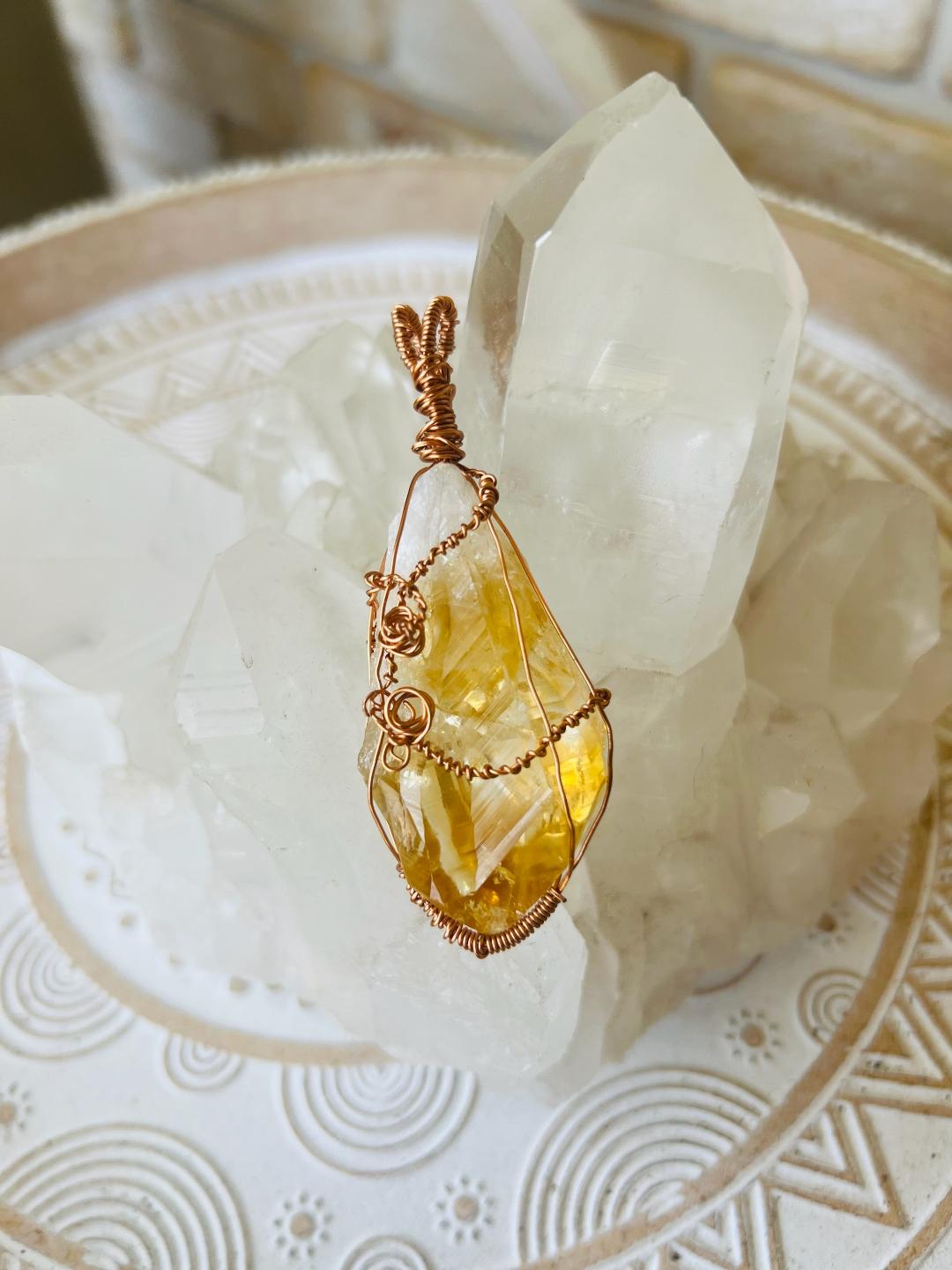 Satrine and Copper pendant